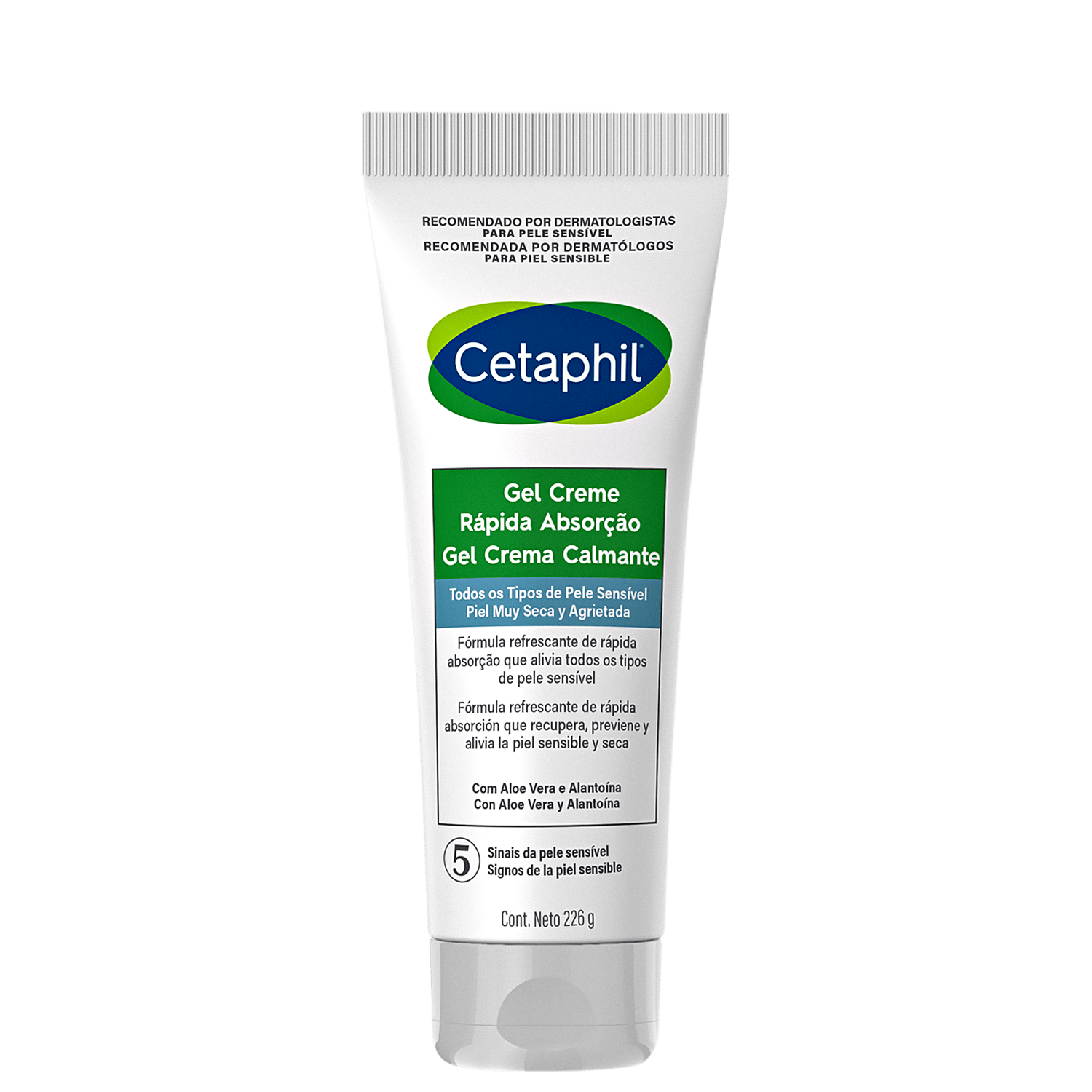 Gel Creme Corporal Cetaphil Aloe Vera Rápida Absorção Hidratante 226g