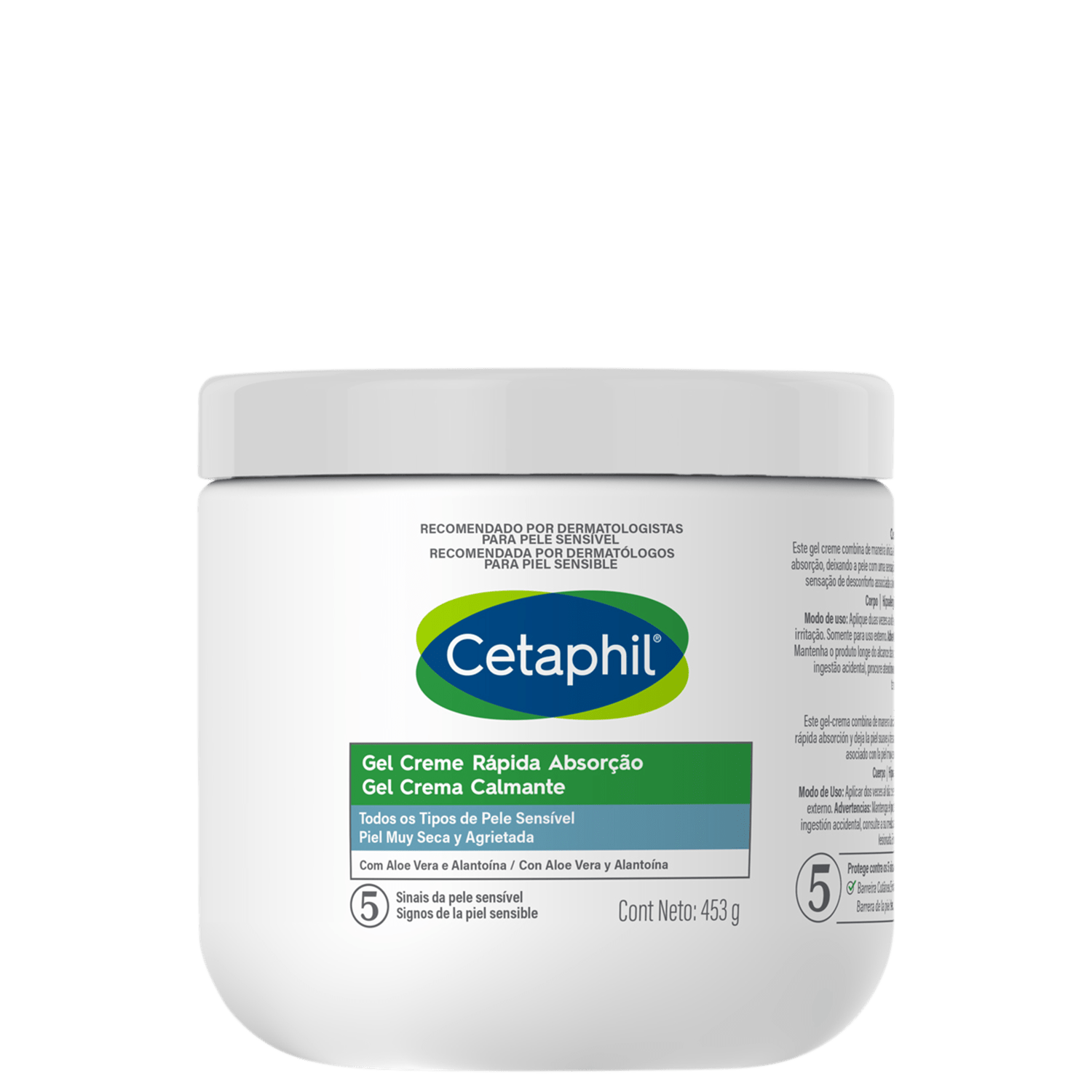 Gel Creme Corporal Cetaphil Aloe Vera Rápida Absorção Hidratante 453g