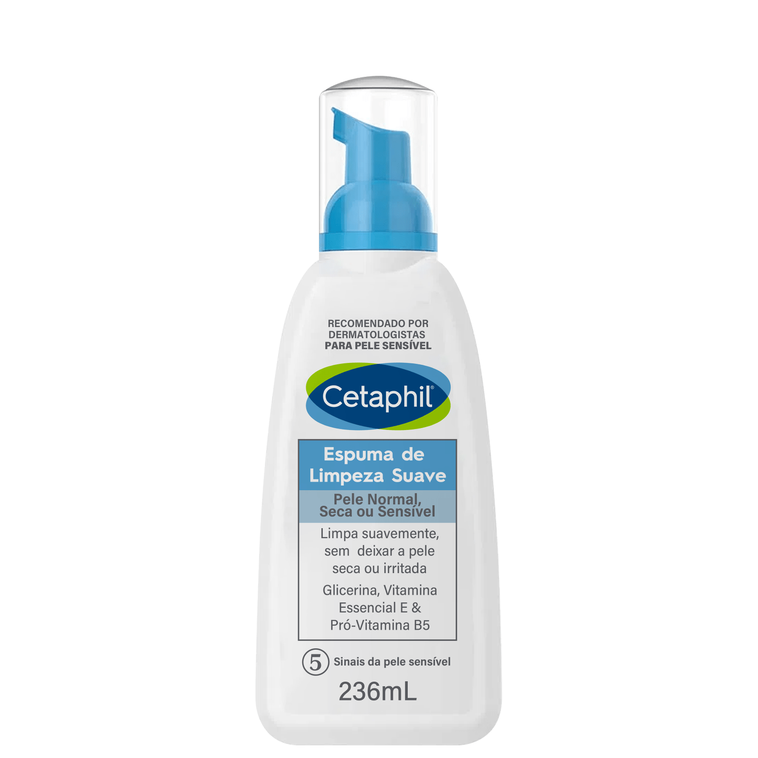 Espuma de Limpeza Facial Cetaphil Suave 236ml