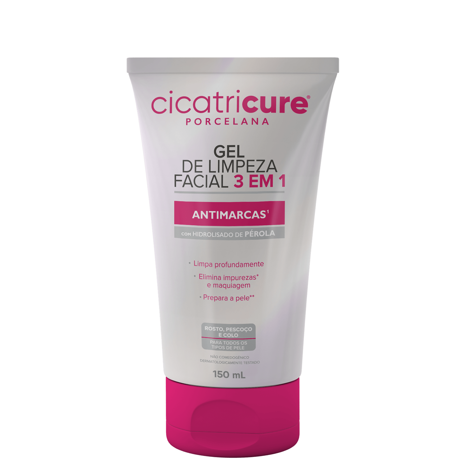 Gel de Limpeza Facial Cicatricure Porcelana 3 em 1 150ml