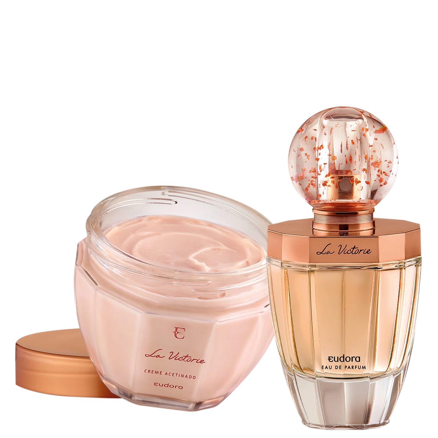 Combo Eudora La Victorie: Eau de Parfum 75ml + Creme Acetinado Hidratante Desodorante 250g