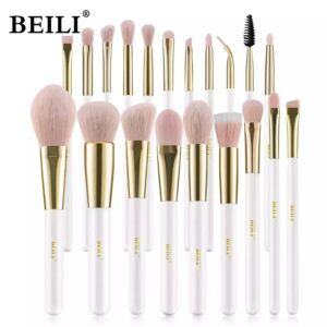 Conjunto Pincel BEILI WG Profissional Maquiagem Sombra e Pó 20 peças