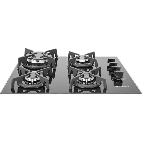 Cooktop Gás 4 Bocas Suggar Mesa de Vidro