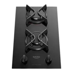 Cooktop Gás 2 Bocas Dako Mesa de Vidro Preto Bivolt Supreme Cooktop Gás 2 Bocas Dako Mesa de Vidro Preto Bivolt Supreme