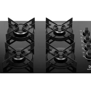 Cooktop Gás 4 Bocas Electrolux Preto GLP Efficient KE4GR Cooktop Gás 4 Bocas Electrolux Preto GLP Efficient KE4GR