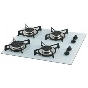 Cooktop Gás 4 Bocas Fischer Branco Bivolt Cooktop Gás 4 Bocas Fischer Branco Bivolt