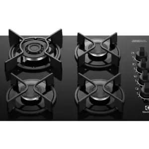 Cooktop Gás 4 Bocas Electrolux Preto Experience KE4GC Cooktop Gás 4 Bocas Electrolux Preto Experience KE4GC