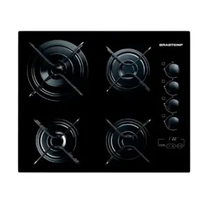 Cooktop Gás 4 Bocas Brastemp Duplachama Timer Touch BDT62AE