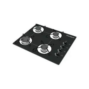Cooktop Gás 4 Bocas Chamalux Automático Preto Bivolt Plus 599 Cooktop Gás 4 Bocas Chamalux Automático Preto Bivolt Plus 599