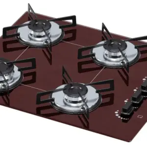 Cooktop Gás 4 Bocas Chamalux Ultra Chama Marrom Bivolt GN Cooktop Gás 4 Bocas Chamalux Ultra Chama Marrom Bivolt GN