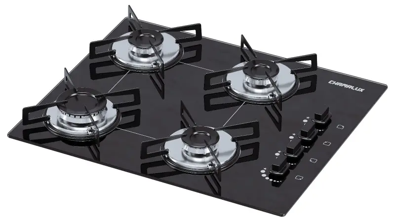 Cooktop Gás 4 Bocas Chamalux Ultra Chama Preto Bivolt GN