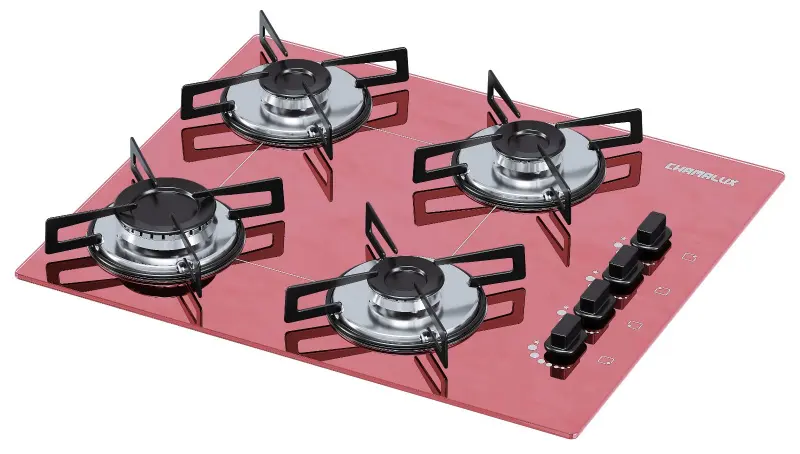 Cooktop Gás 4 Bocas Chamalux Ultra Chama Rosa Bivolt