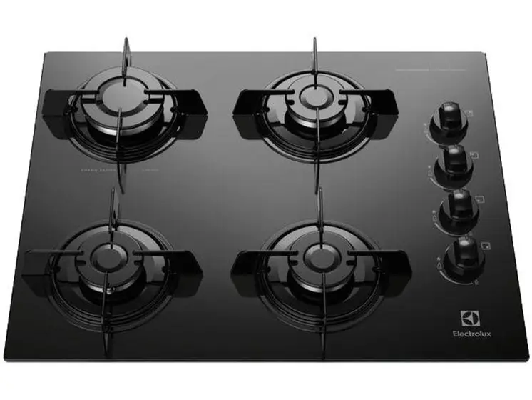 Cooktop Gás 4 Bocas Electrolux Preto GLP KE4GP