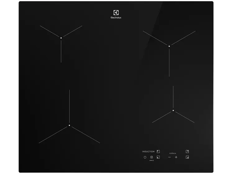 Cooktop Indução 4 Bocas Electrolux Vitrocerâmico Touch Preto Acendimento Automático IE6LP