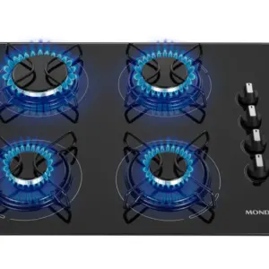 Cooktop Gás 4 Bocas Mondial Preto GLP CTG-01 Cooktop Gás 4 Bocas Mondial Preto GLP CTG-01