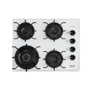 Cooktop Gás 4 Bocas Itatiaia Tripla Chama Branco Aço Inox Trempes de Ferro Fundido Bivolt Itamaster Cooktop Gás 4 Bocas Itatiaia Tripla Chama Branco Aço Inox Trempes de Ferro Fundido Bivolt Itamaster