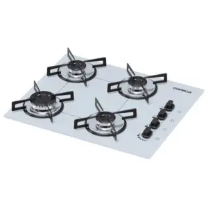Cooktop Gás 4 Bocas Chamalux Ultra Chama Branco GN Cooktop Gás 4 Bocas Chamalux Ultra Chama Branco GN