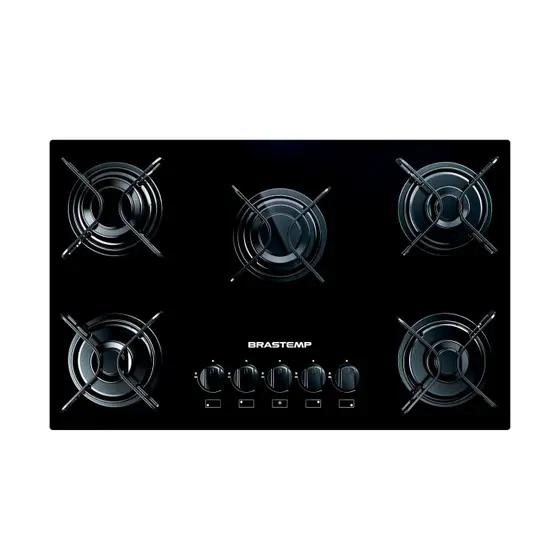 Cooktop Gás 5 Bocas Brastemp Grades Piatina Acendimento Automático BDD75AE