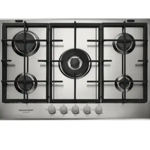 Cooktop Gás 5 Bocas Brastemp Inox Duplachama Trempe de Ferro Fundido Gourmand BDK75DR Cooktop Gás 5 Bocas Brastemp Inox Duplachama Trempe de Ferro Fundido Gourmand BDK75DR