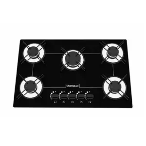 Cooktop Gás 5 Bocas Chamalux Preto GLP 57 Cooktop Gás 5 Bocas Chamalux Preto GLP 57