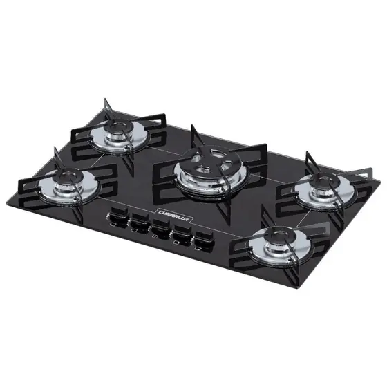 Cooktop Gás 5 Bocas Chamalux Tripla Chama Bivolt