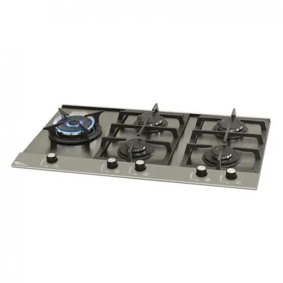 Cooktop Gás 5 Bocas Fischer Escovado Platinium Prime