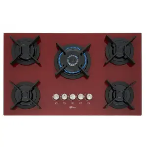 Cooktop Gás 5 Bocas Fischer Mesa de Vidro TC Infinity Cooktop Gás 5 Bocas Fischer Mesa de Vidro TC Infinity