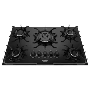 Cooktop Gás 5 Bocas Itatiaia Vidro Temperado Tripla Chama Preto Bivolt Itamaster 3700000343 Cooktop Gás 5 Bocas Itatiaia Vidro Temperado Tripla Chama Preto Bivolt Itamaster 3700000343