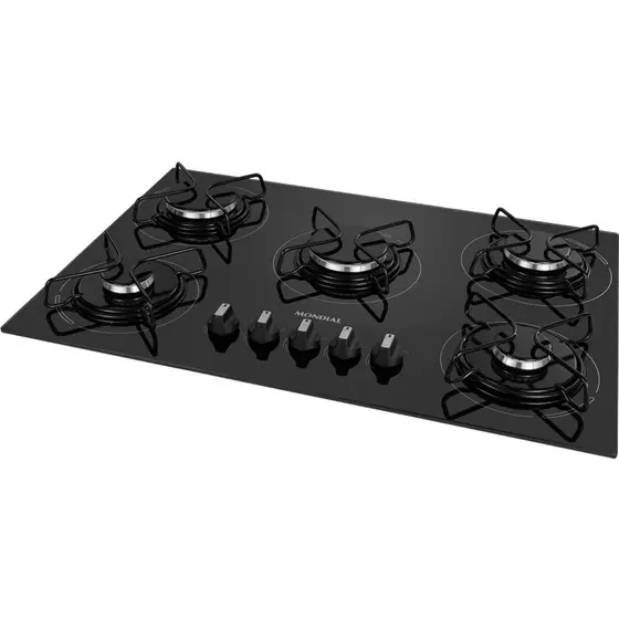 Cooktop Gás 5 Bocas Mondial Automático Preto CTG-02