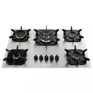 Cooktop Gás 5 Bocas Mueller Tripla Chama Alumínio MCG5BK