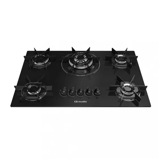Cooktop Gás 5 Bocas Mueller Tripla Chama MCG5BC