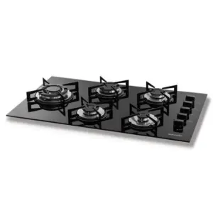 Cooktop Gás 5 Bocas Suggar Vidro Preto FG5535VP