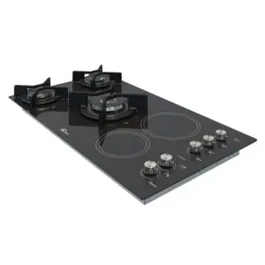 Cooktop Híbrido 5 Bocas Fischer Gás e Elétrico Tripla Chama Mesa Vitrocerâmica 220V TOP Cooktop Híbrido 5 Bocas Fischer Gás e Elétrico Tripla Chama Mesa Vitrocerâmica 220V TOP
