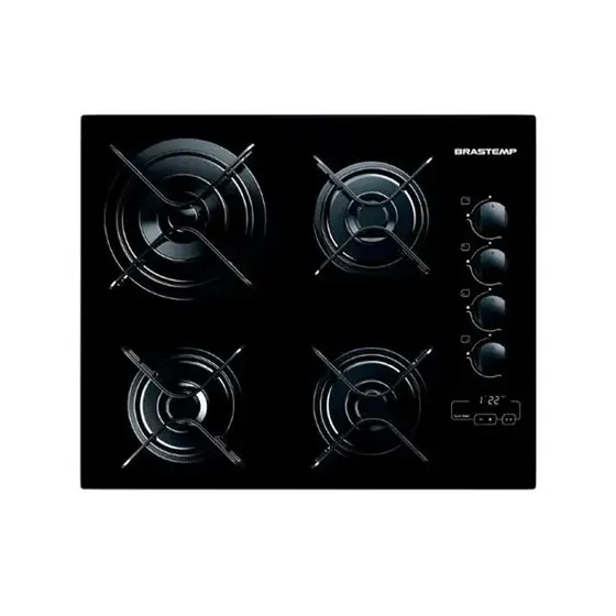 Cooktop Gás 4 Bocas Brastemp Preto Bivolt BRBDT62AEUNA