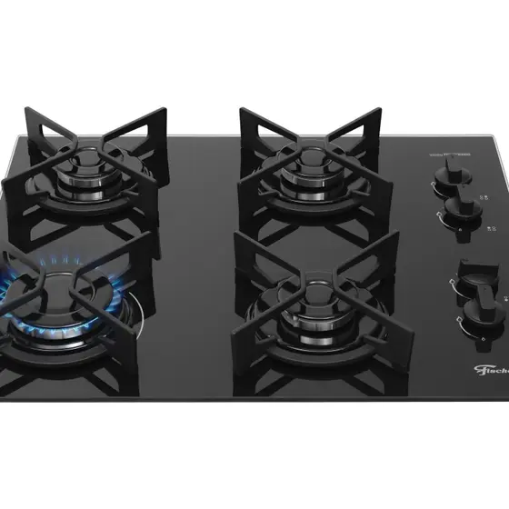 Cooktop Gás 4 Bocas Fischer Trempe Iron Fit Line