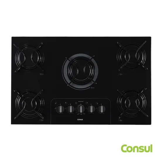 Cooktop Gás 5 Bocas Consul Acendimento Super Automático Preto CD075AE