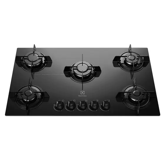 Cooktop Gás 5 Bocas Electrolux Acendimento Automático Preto Bivolt KE5GP