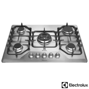 Cooktop Gás 5 Bocas Electrolux Superautomático Inox Bivolt GF75X Cooktop Gás 5 Bocas Electrolux Superautomático Inox Bivolt GF75X