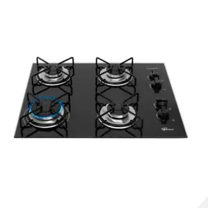 Cooktop Gás 4 Bocas Fischer Preto Bivolt Fit Line Cooktop Gás 4 Bocas Fischer Preto Bivolt Fit Line
