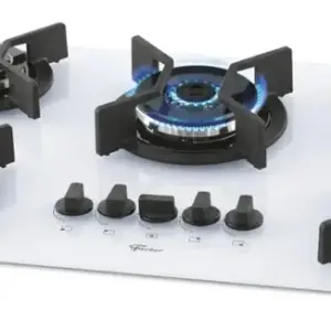 Cooktop Gás 5 Bocas Fischer Mesa de Vidro Branco Bivolt TC Infinity 62470 Cooktop Gás 5 Bocas Fischer Mesa de Vidro Branco Bivolt TC Infinity 62470