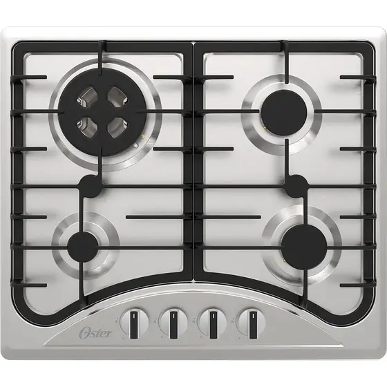 Cooktop Gás 4 Bocas Oster Inox Semiprofissional