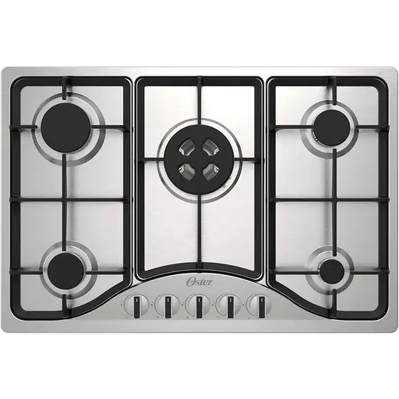 Cooktop Gás 5 Bocas Oster Inox Semiprofissional