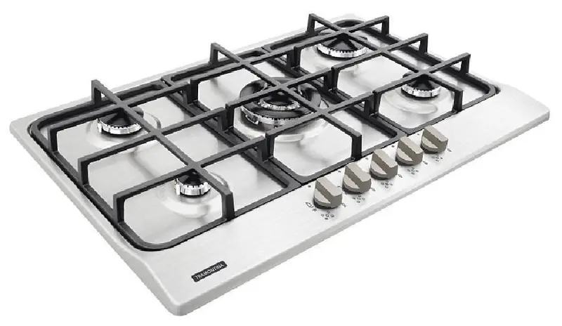 Cooktop Gás 5 Bocas Tramontina Aço Inox New Penta