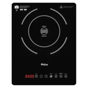 Cooktop Indução 1 Boca Philco 10 Níveis Preto Bivolt PCT12P Cooktop Indução 1 Boca Philco 10 Níveis Preto Bivolt PCT12P