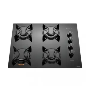 Cooktop Gás 4 Bocas Atlas Acendimento Automático Preto U-Top