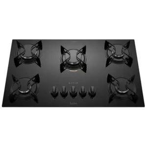 Cooktop Gás 5 Bocas Atlas Automático Mesa de Vidro Mega Chama Utop Cooktop Gás 5 Bocas Atlas Automático Mesa de Vidro Mega Chama Utop