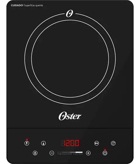 Cooktop Indução 1 Boca Oster Touch Screen Portátil 127V