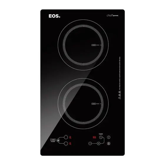 Cooktop Indução 2 Bocas EOS Portátil Preto 3300W 220V Cheff Gourmet ECI02EPP