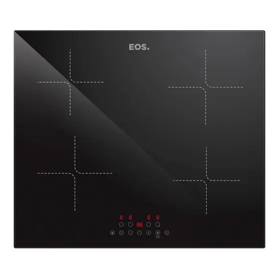 Cooktop Indução 4 Bocas EOS Preto 7200W 220V ECI04EP2