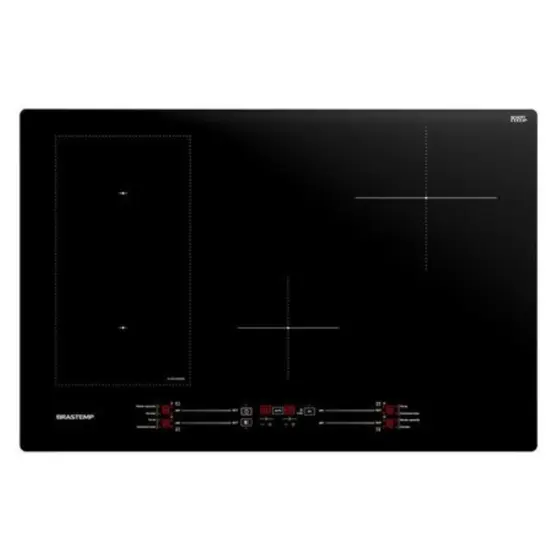 Cooktop Indução 4 Bocas Brastemp Preto 220V Flexizone BDJ77BEBNA